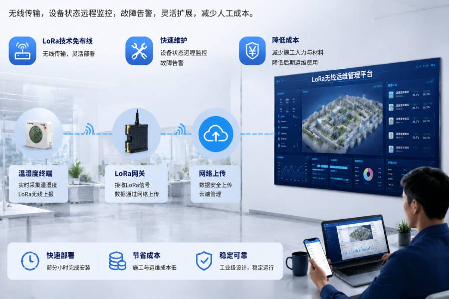 工程師在現(xiàn)場快速部署LoRaWAN設(shè)備